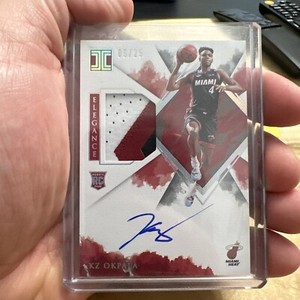 2019-20 Panini Impeccable Elegance Jersey 5/25 KZ Okpala Heat Rookie Auto RC RPA