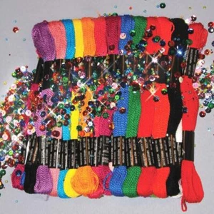 Zenbroidery Embroidery Floss 36 Skeins Rainbow Colors Trim Pack Sequins Needles - Picture 1 of 1