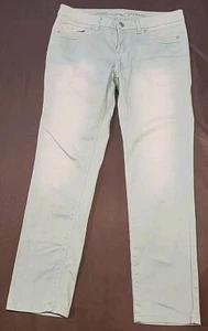 Womens Simply Vera Vera Wang Skinny Ankle Blue Pants Sz 4 - Picture 1 of 11