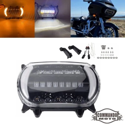 LED Headlight Assembly Kit For Harley Road Glide Limited Special Ultra 2015-2024 - Image 1 of 4
