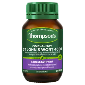 Thompson's One-A-Day St John's Wort 4000 60 Tablets High Potency Vegan - Picture 1 of 3