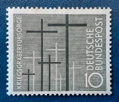 GERMANY Deutsche Bundespost 1956 10Pf MH War Graves Comission 4646 - Image 1 of 3