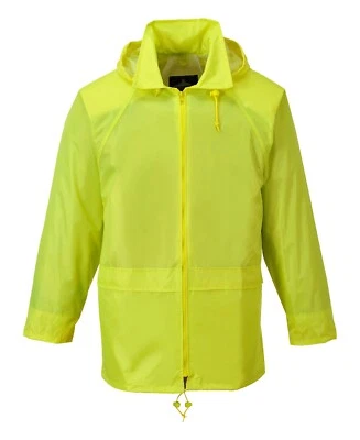 Chaqueta de lluvia impermeable clásica Portwest US440 con costuras selladas y capucha ajustable Foto 1 de 2