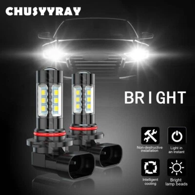 For Dodge Charger 2006 2007 2008 2009 2x 6000K LED Fog Lights Front 9145 - Image 1 of 4