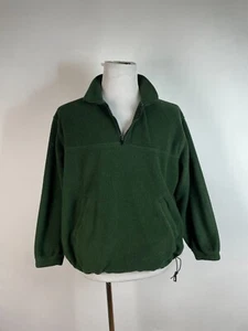 VTG. Brooks Brothers Fleece - Men's Green Quarter Zip Pullover Sweater M - Picture 1 of 7