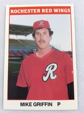 1987 Rochester Red Wings-TCMA Minor League Baseball Card-Mike Griffin
