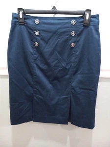 JONES NEW YORK WOMEN'S DRESS MINI SKIRT SIZE 4P SOLID NAVY BLUE  ZIP CLOSURE  - Picture 1 of 8