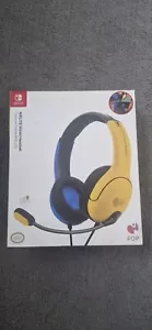 NINTENDO SWITCH AURICOLARE PDP ufficiale CUFFIE MICROFONO giallo fluo blu - Foto 1 di 3