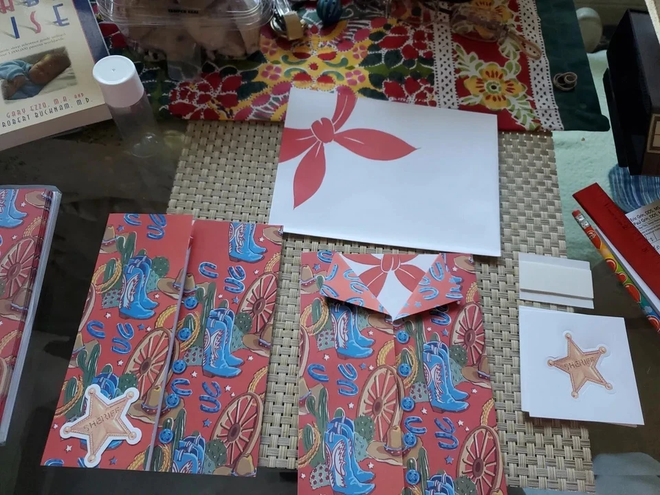 11Western  Old Wild West Cowboy Theme Party Invitations w/Designer Envelopes NEW - Image 1 of 4