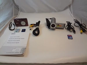 Nikon COOLPIX S4300 Plum Touchscreen Camera TESTED- Broken Battery Door-Lot of 2 - Picture 1 of 15