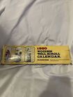 1980 Sunshine Wooden Wall Scroll Calendar Vintage 33 Inches Tall Still With Box