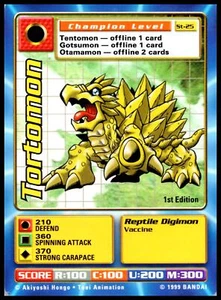 Digimon 1st Edition Champion Tortomon St-25 1999 NM - Picture 1 of 2