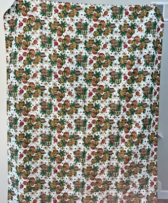 Vtg Wilton Court Tablecloth Retangle 58x78" Christmas Garland Ornaments - Image 1 of 4