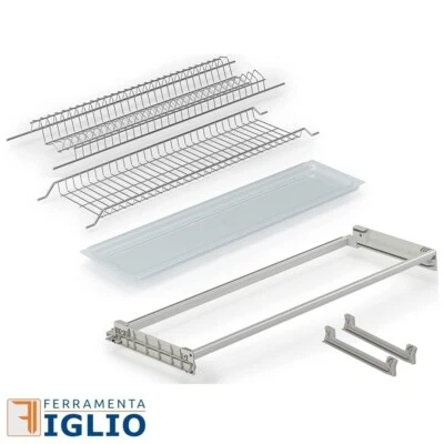 Scolapiatti con Telaio Colapiatti da 56 - 76 - 86 cm + Vaschetta Raccogli Gocce - Immagine 1 di 2