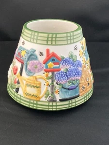 Yankee Candle Small Ceramic Shade Spring Summer Flower Bird Houses Bees No Plate - Picture 1 of 9