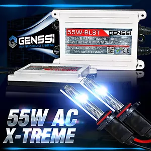 Genssi 55w HID Kit Headlight Bulbs Conversion 9006 H11 9007 H13 H1 H4 H7 9005 - Picture 1 of 7