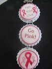  Breast Cancer Awareness Inside Rear View Mirror Ornament ~ **Gift Idea