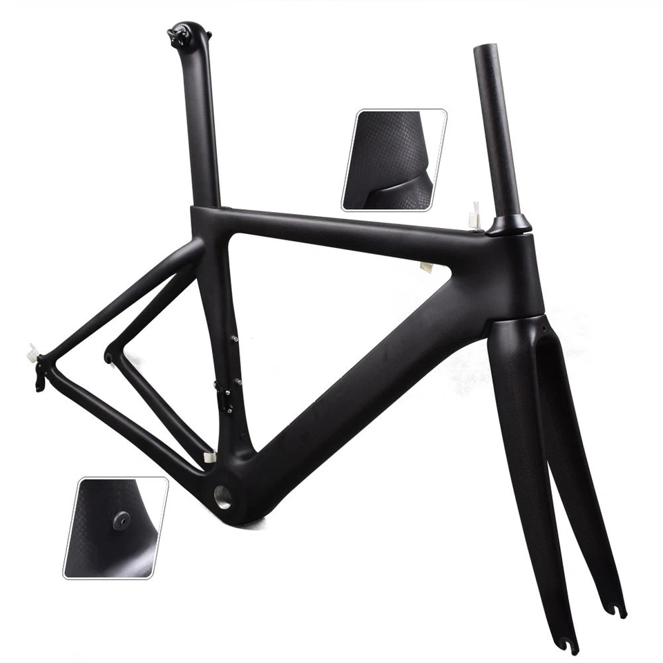AIRWOLF Aero T1000 Carbon Frame Road Bike Cycling Racing Frames Bicycle Frameset 700C