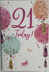 21st Birthday Card 21 Today! (#MA10009a) - Picture 1 of 2