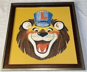 Framed ORIGINAL LIONEL PROMOTIONAL ENGINEERS MASK "LENNY THE LION" 1957 14x15 - Picture 1 of 15