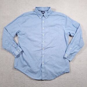 Croft & Barrow Dress Shirt Mens XL Stretch Woven Blue Long Sleeve Button Down