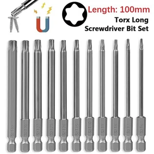 Screwdriver Bit 100mm/3.94in 6.35mm / 1/4 Inch Shank 60HRC Hardness Alloy Steel - Picture 1 of 58