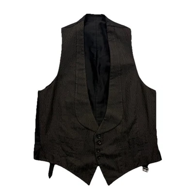 Vintage 1930s Men’s Waistcoat Small M 38 Chest Belt Back - Image 1 of 4
