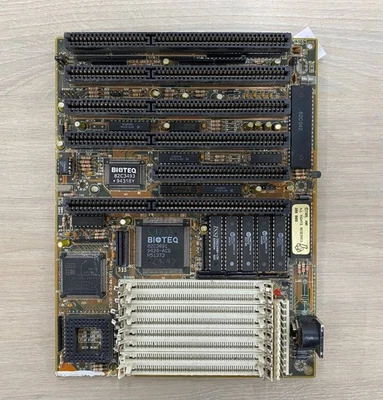 386 BIOTEQ MB-1333/40UCQ-B Ver 2 Motherboard with AMD 386DX40 + 4 MB RAM - Image 1 of 4