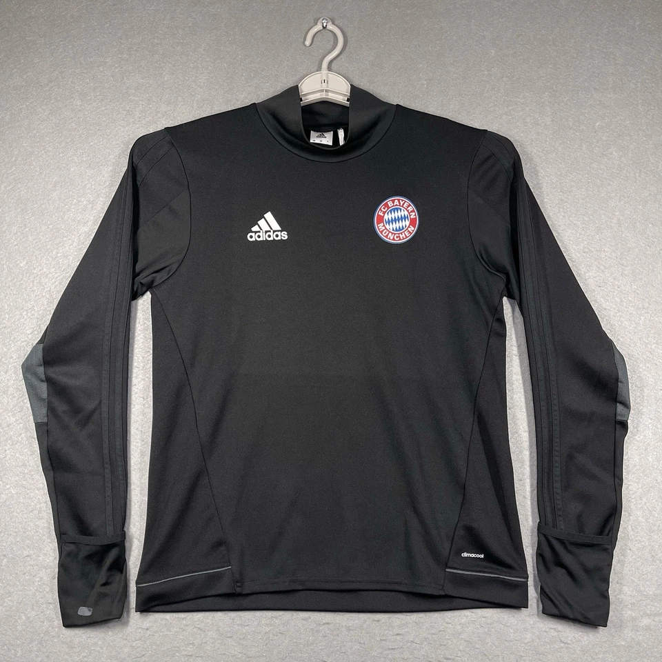 Sudadera Bayern Munich Hombre Grande Negra Adidas 2018 Capa Base Fútbol Fútbol Foto 1 de 4