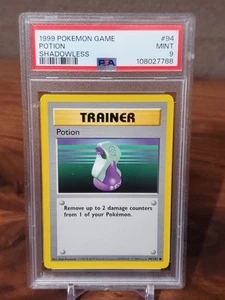 1999 Pokemon Base Set Shadowless Potion 94/102 PSA 9 Mint - Picture 1 of 2