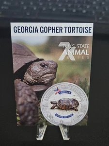 7K Metals COA card for the Animal Series GEORGIA GOPHER TORTOISE. CARD ONLY - Picture 1 of 2
