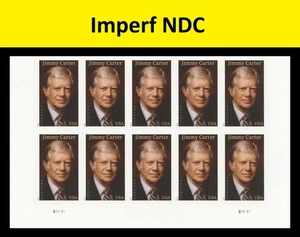 US 6043a Jimmy Carter imperf NDC plate block 10 L MNH 2025 - Picture 1 of 1