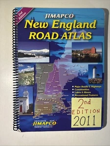New England Road Atlas 2011 JIMAPCO Street Guide VT NH ME MA RI CT Map Boston - Picture 1 of 18