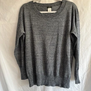 J.Crew 55% Merinowolle 45% Leinen Pullover Pulli Blau Herren L Preppy Leicht - Bild 1 von 9