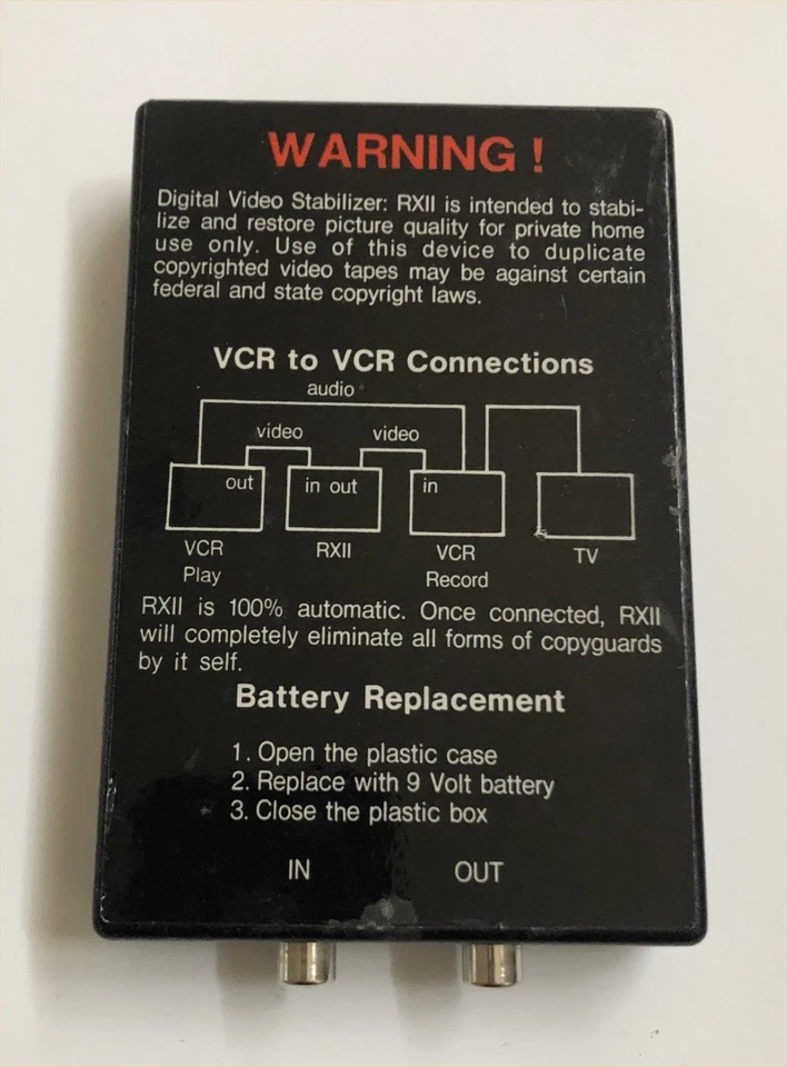 Стабилизатор видео видеомагнитофона RXII — устраняет защиту видеомагнитофона - Изображение 1 из 1