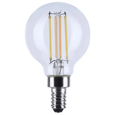 4.5 Watt LED G16.5 - 3000K-2000K Warm Dimming - Candelabra Base - Clear Finish - - Image 1 of 4