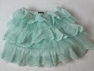 Falda Matilda Jane Happy & Free Menta Patty Volantes Tul Tutú Aqua Encaje 6 Foto 1 de 4