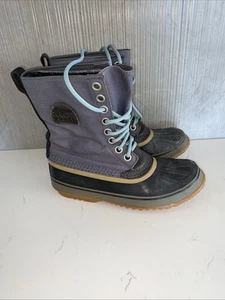 Sorel Womens Size 8 Distressed Leather Waterproof Winter Snow Boots - Picture 1 of 8