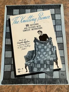 VTG 1940 Knitting Primer Vol 8 50 Patterns & Stitches Complete Instructions - Picture 1 of 11