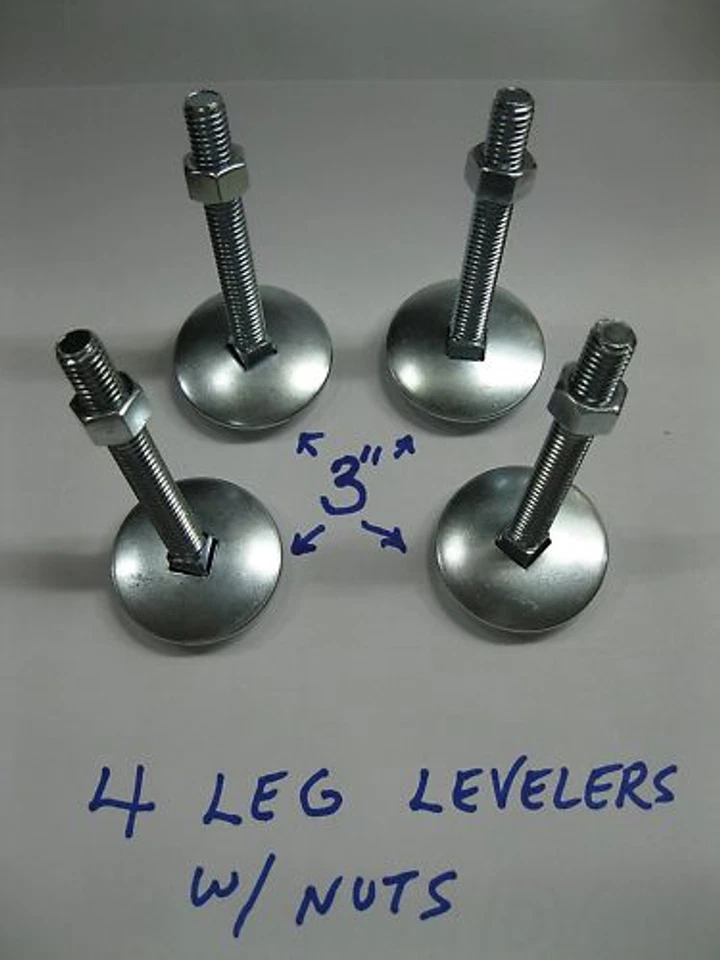 New 3" Leg Levelers Set of 4 Heavy Duty -   Pinball Arcade Machines - Image 1 of 1