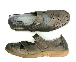 Spring Step Womens Streetwise Mary Jane Flat EUR 41 US 9.5-10 Bronze Leather EUC - Picture 1 of 12