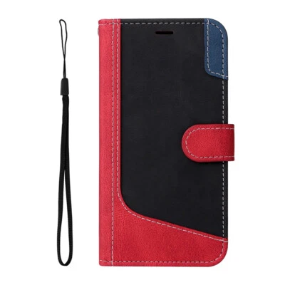 Para iPhone 15Pro Max 14 13 XR 6 Moda Retazos Cuero Billetera Teléfono Celular Estuche Foto 1 de 4