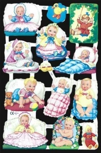 Mamelok English Embossed Scrap Die Cut - Precious Children / Baby  1302 - Picture 1 of 1