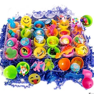 125 Pack Bulk Premium Assorted Toy Filled 2.3" Plastic Easter Eggs for Hunt - Picture 1 of 4