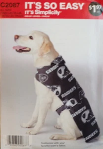 Simplicity Sewing Pattern C2087 Extra Large Dog Coat 80-110 lbs Easy FF UNCUT - Picture 1 of 6