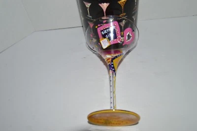 Lolita 15 oz Wine Glass / Goblet - Birthday Girl - Hand Painted  Recipe - Image 1 of 4