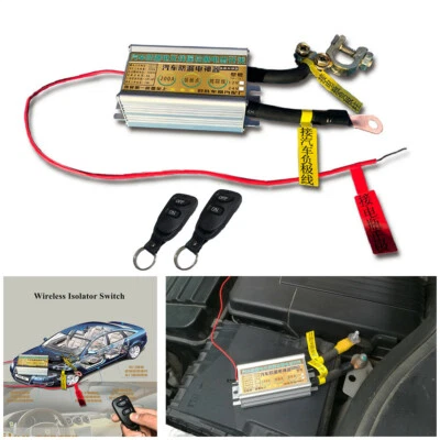 2x Wireless Remote Control 12V 200A Car Battery Disconnect Cut Off Master Switch - Image 1 of 4