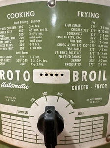 1950's Roto-Broil Fryer Cooker Chef Collector Classic Retro Appliance WORKS! - Picture 1 of 7