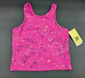 All in Motion Youth Girls Pink Athletic Cropped Tank Top Size L 10-12 Racerback - Picture 1 of 5