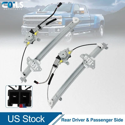Pair Rear Window Regulator For Nissan Frontier 2000-2004 Pickup w/ Motor - Image 1 of 4